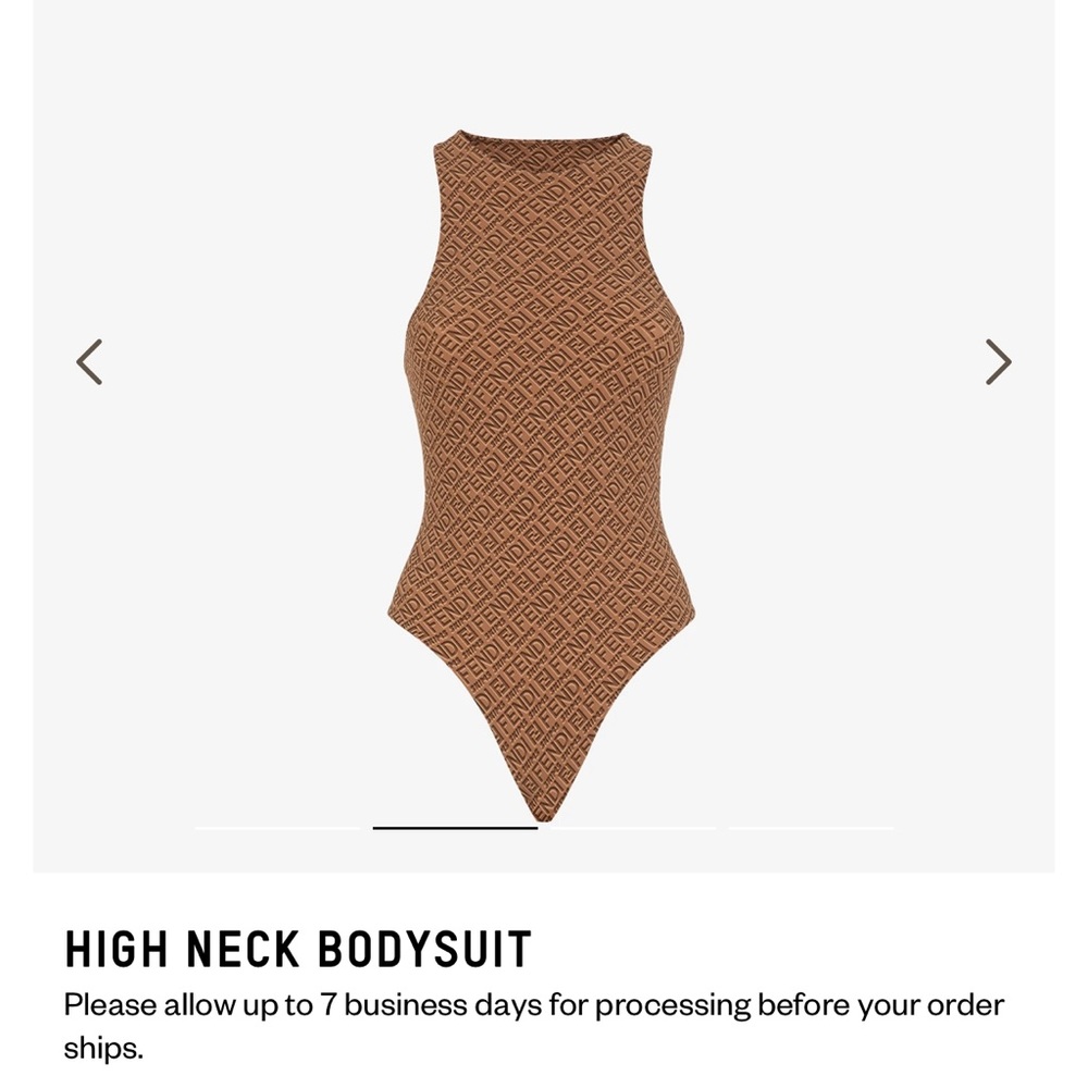 Fendi x SKIMS brown body suit